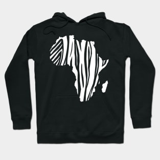 White Zebra Stripes on Africa Hoodie